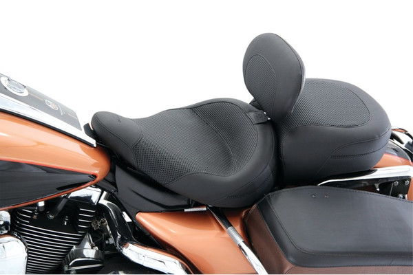Mustang 83-21 Harley Electra Glide,Rd King Police Standard Touring Passenger Seat Textured - Black - 79436