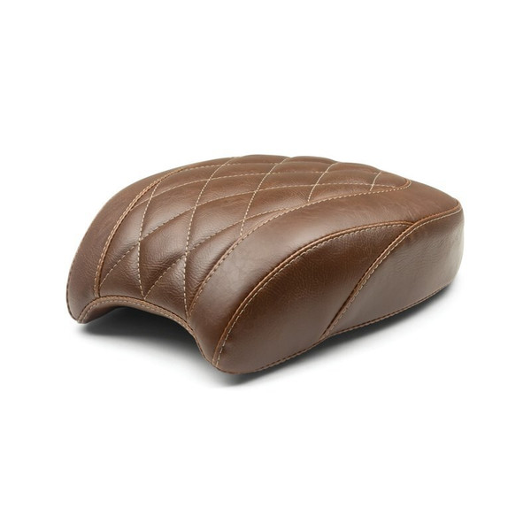 Mustang 18-21 Harley Street Bob Wide Tripper Passenger Seat Diamond Stitch - Brown - 83033