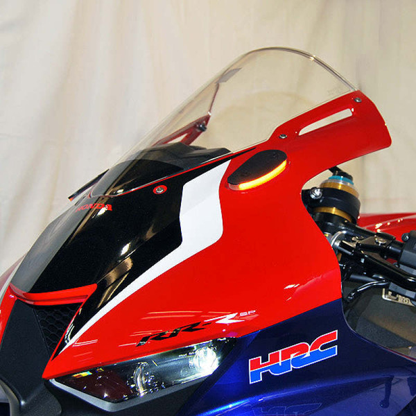 New Rage Cycles 21+ Honda CBR1000RR-R Mirror Block Off Turn Signals - CBRRR-FB
