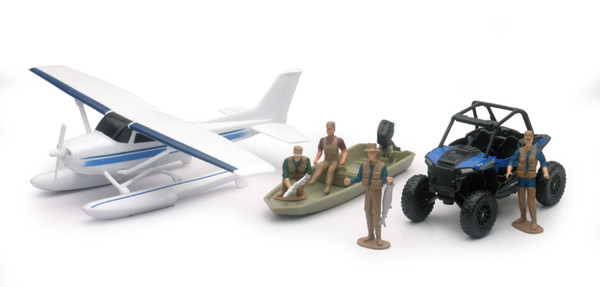 New Ray Toys Xtreme Adventure with Polaris RZR and Float Plane Set - SS-05716