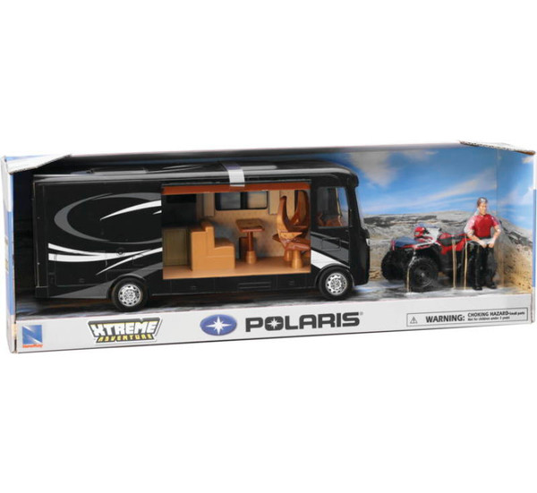 New Ray Toys Polaris Sportsman with RV Van and Figurine - SS-37356