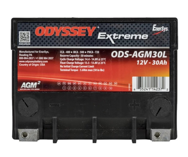 Odyssey Battery Powersport Extreme AGM Battery - ODS-AGM30L