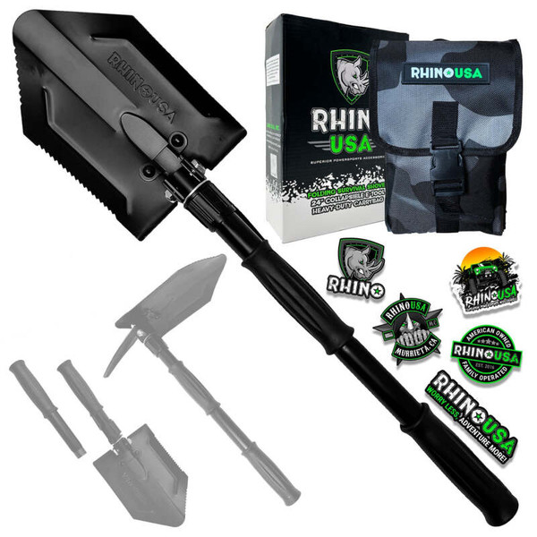 Rhino USA Straight Handle Recovery Shovel W/Pick - RNO-ETOOL-3