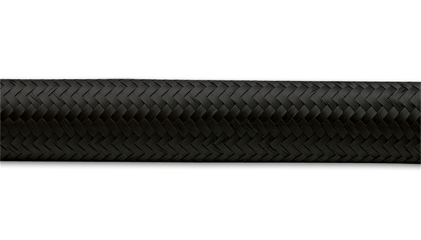 Vibrant -12 AN Black Nylon Braided Flex Hose (2 foot roll) - 11962