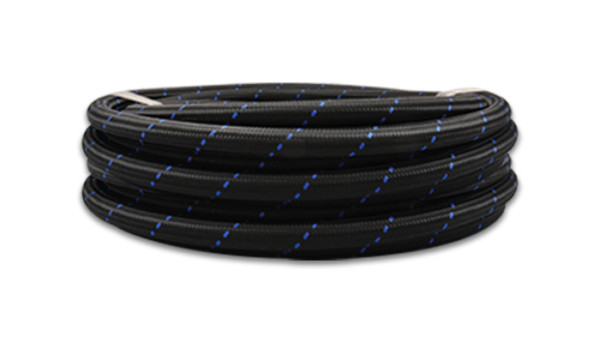 Vibrant 11982B 20ft Roll of Black Blue Nylon Braid Flex Hose -12 AN Size