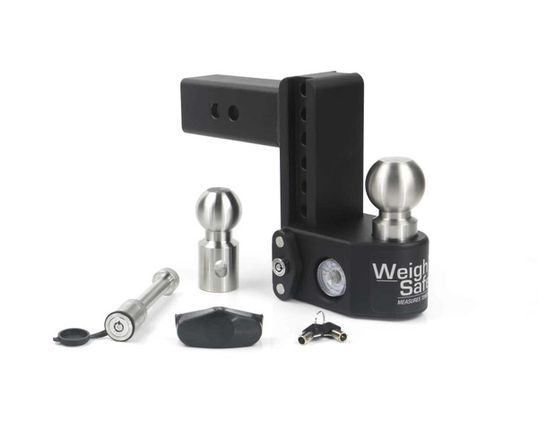 Weigh Safe 6in Drop Hitch w/Built-in Scale & 2.5in Shank (10K/22K GTWR) w/WS05 - Steel - SWS6-2.5-KA