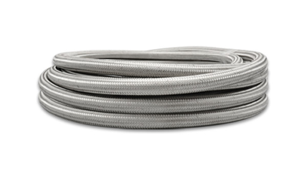 Vibrant SS Braided Flex Hose with PTFE Liner -8 AN 0.32in ID (150ft Roll) - 18468