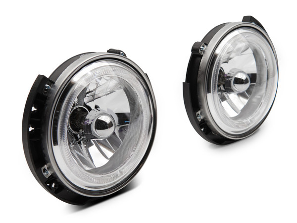 Raxiom 07-18 Jeep Wrangler JK LED Halo Headlights- Chrome Housing (Clear Lens) - J121871