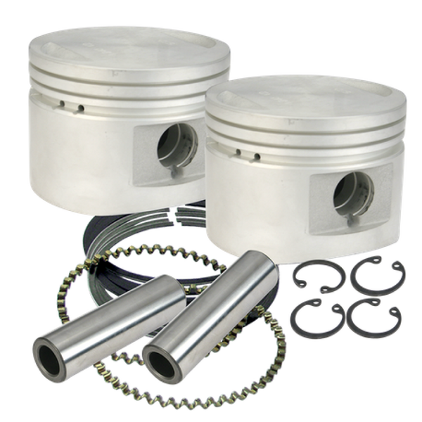 S&S Cycle 84-99 BT w/ Stock Heads Standard 80in Cast Flat-Topped Replacement Piston Kit - 920-0015