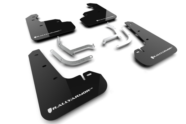 Rally Armor 24-25 Subaru Impreza Black UR Mud Flap w/ White Logo - MF105-UR-BLK-WH
