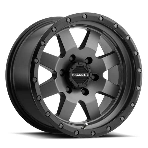 Raceline 935G Defender 17x9in / 5x127 BP / 0mm Offset / 83.82mm Bore - Gunmetal Wheel - 935G-79050-00