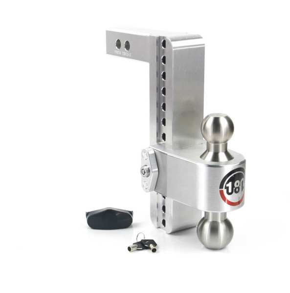 Weigh Safe 180 Hitch 10in Drop Hitch & 2in Shank (10K/12.5K GTWR) - Aluminum - LTB10-2