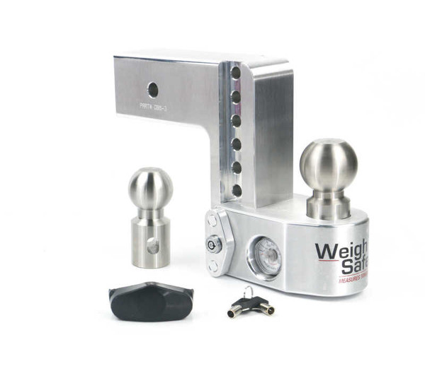 Weigh Safe 6in Drop Hitch w/Built-in Scale & 3in Shank (10K/21K GTWR) - Aluminum - WS6-3