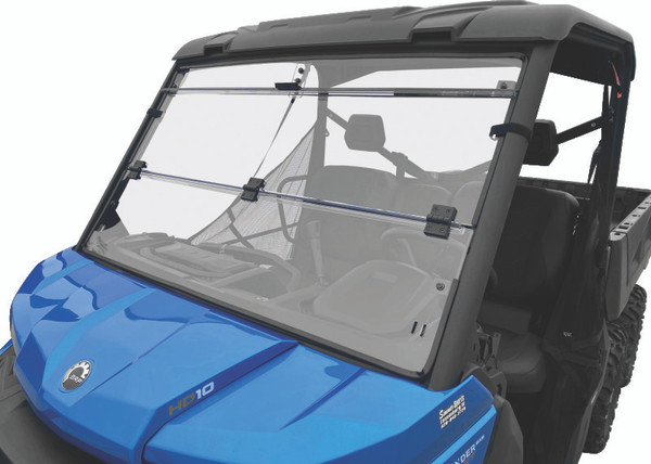 QuadBoss 16-22 Can-Am Defender HD10 Windbreak Folding Windshield - 375784