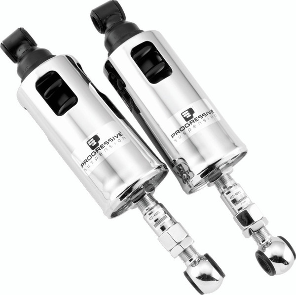 Progressive 89-99 Harley Softail 422 Series Shocks  - Chrome - 422-4035C