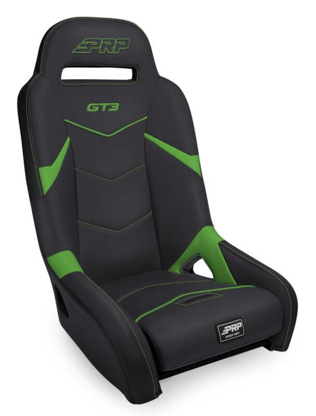 PRP GT3 Suspension Seat - Black/Green - A7301-PORXP-W