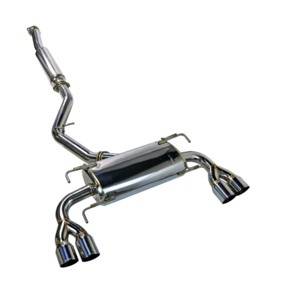 Remark 08-14 Subaru WRX STi GR Hatch Sports Touring Cat-Back Exhaust - SS Quad Tips (Resonated) - RK-C2076S-02