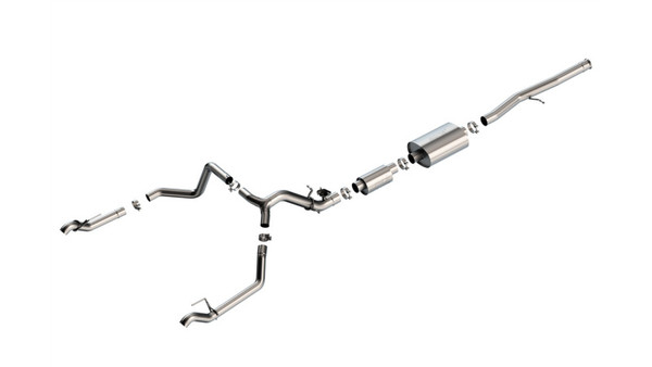 Borla 2024 Chevy Silverado 1500 6.2L V8 S-Type Catback Exhaust w/ Simulator (Use Fact. Fascia Tips) - 140993