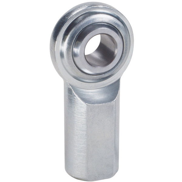 QA1 C Series 2-Pc Rod End - Female/Left Hand - .25in Bore x 1/4-28 - Carbon Steel - CFL4