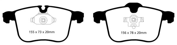 EBC DP31416C Disc Brake Pad Set For Saab 44077 2006-2011 NEW