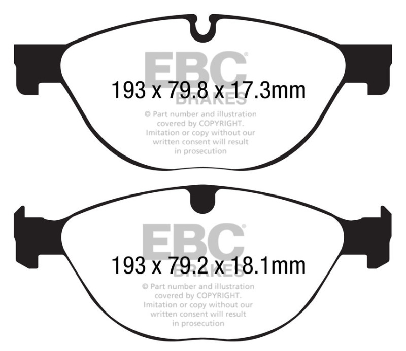 EBC DP32191C Front Redstuff Ceramic Low Dust Brake Pads For Jaguar F-Type