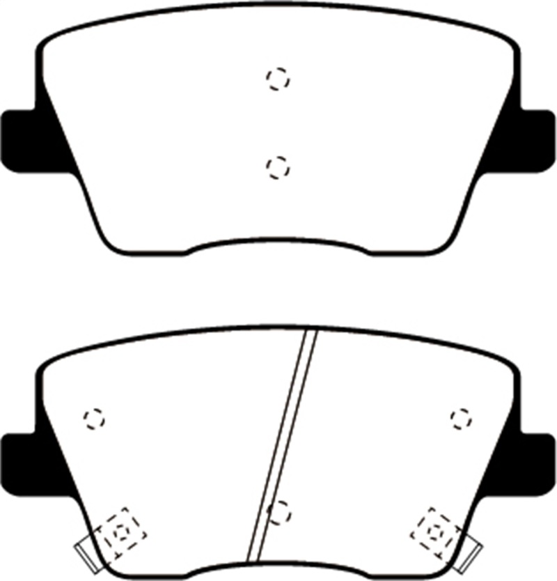 EBC DP32344C Redstuff Ceramic Low Dust Brake Pads Rear For Hyundai Veloster NEW