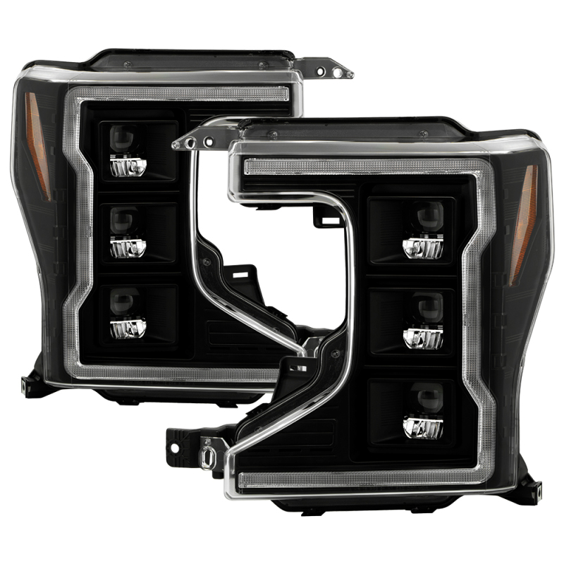 Spyder Apex 20-22 Ford F250/F350 (Halogen) High-Power LED Headlights - Black PRO-YD-FS20HALAP-SEQ-BK - 5088635