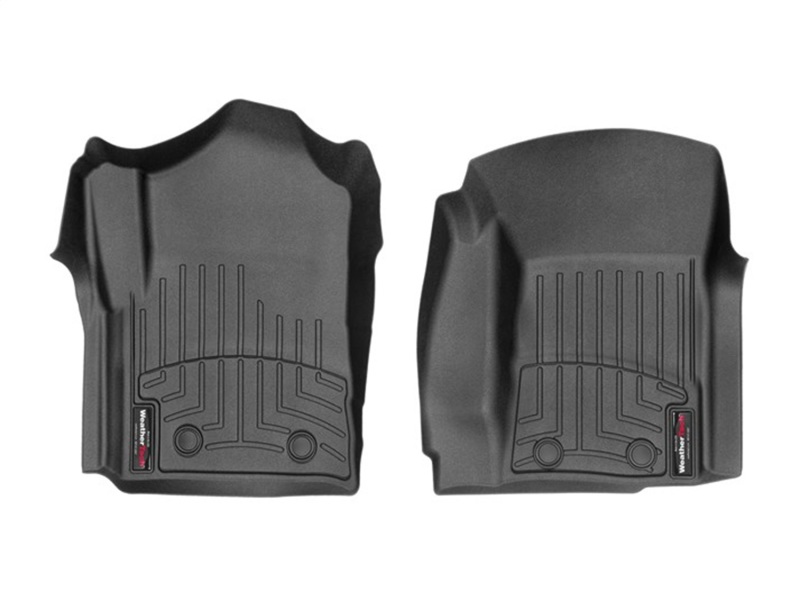 WeatherTech 15+ Chevy Silverado 3500 Regular Cab w/o Floor Shift & No PTO Front FloorLiners - Black - 449181V
