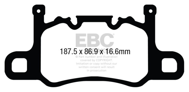 EBC DP42207R Yellowstuff Street & Track Disc Brake Pad Rear For Porsche 911 NEW
