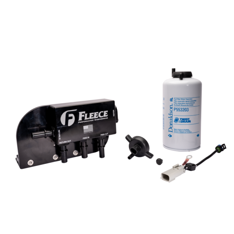 Fleece Performance 17-24 Ford F250-550 Powerstroke Under Bed Fuel Filter Assembly - FPE-FMC-UBFA-1724