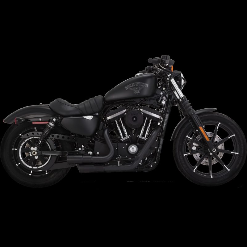 Vance & Hines HD Sportster 04-22 Mini Grenades Black PCX Full System Exhaust - 46374