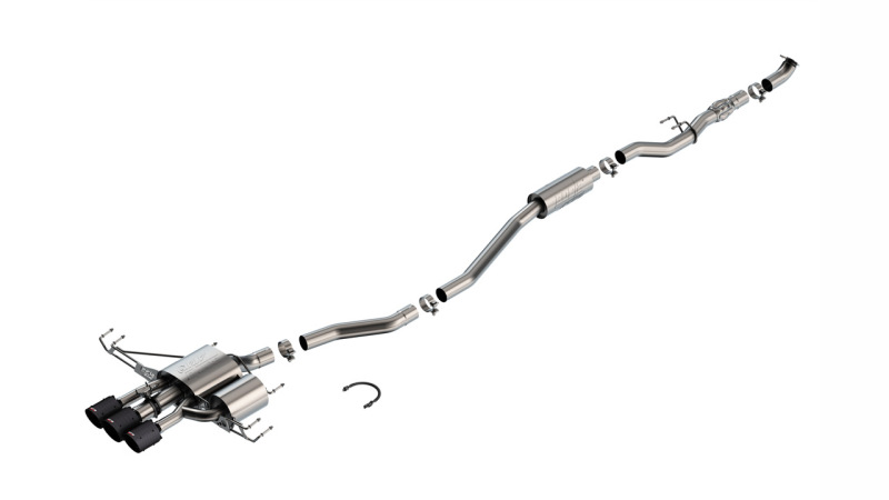 Borla 2024 Acura Integra Type S ATAK Cat Back Exhaust - Carbon Fiber & Black Anodized - 140986CFBA