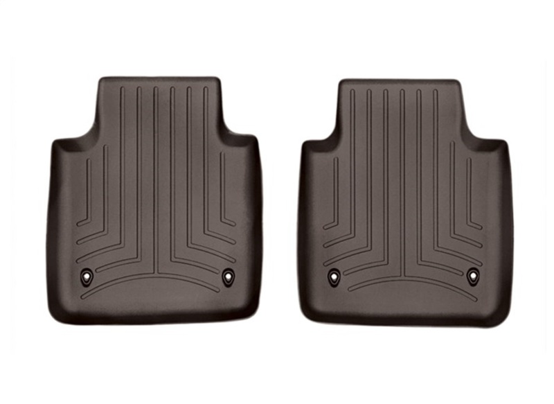 WeatherTech 2011+ Jaguar XJ Series Rear FloorLiner - Cocoa (Fits Long Wheelbase Models) - 474474