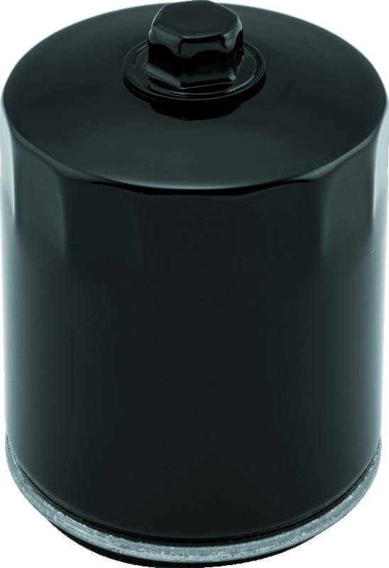 Twin Power Twin Cam and M8 Black Oil Filter With Nut Replaces H-D 63798-99 with Backflow Valve - 603615