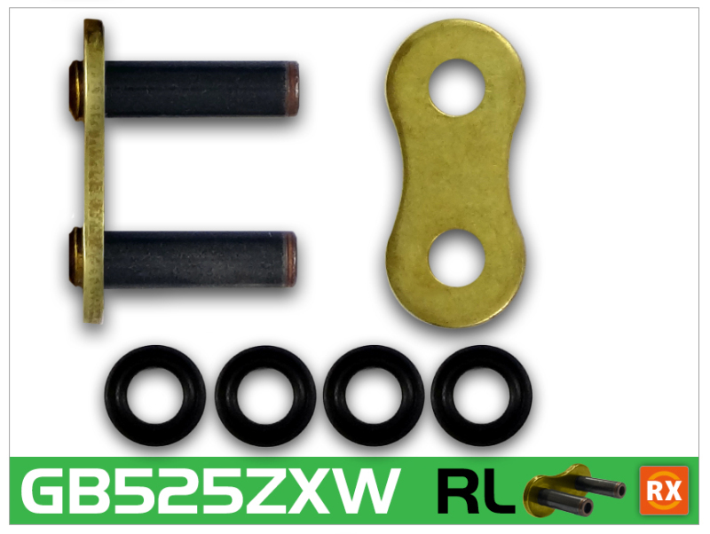 RK Chain 525ZXW Rivet Link - Gold - GB525ZXW-RL