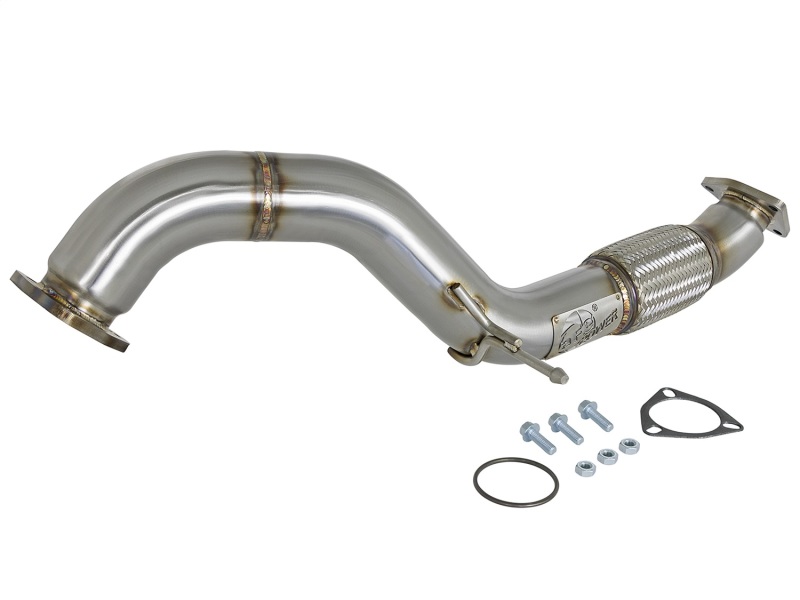 aFe Twisted Steel 3in Rear Down-Pipe/Mid Pipe 2017+ Honda Civic Type R I4 2.0L (t) - 49-36617