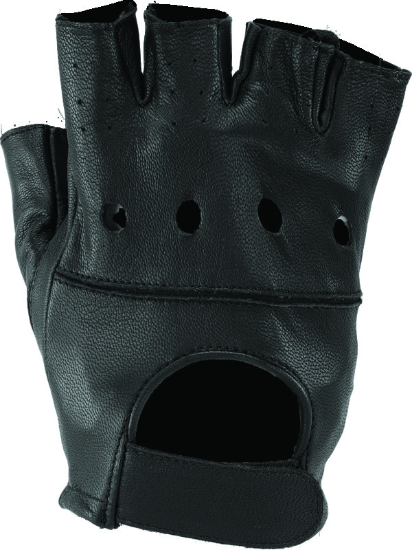 Kuryakyn Leather By River Road Diamond Shorty Gloves Black Womens - Medium - 094497