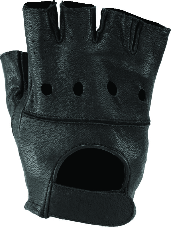 Kuryakyn Leather By River Road Hollister Shorty Gloves Black - Small - 094454