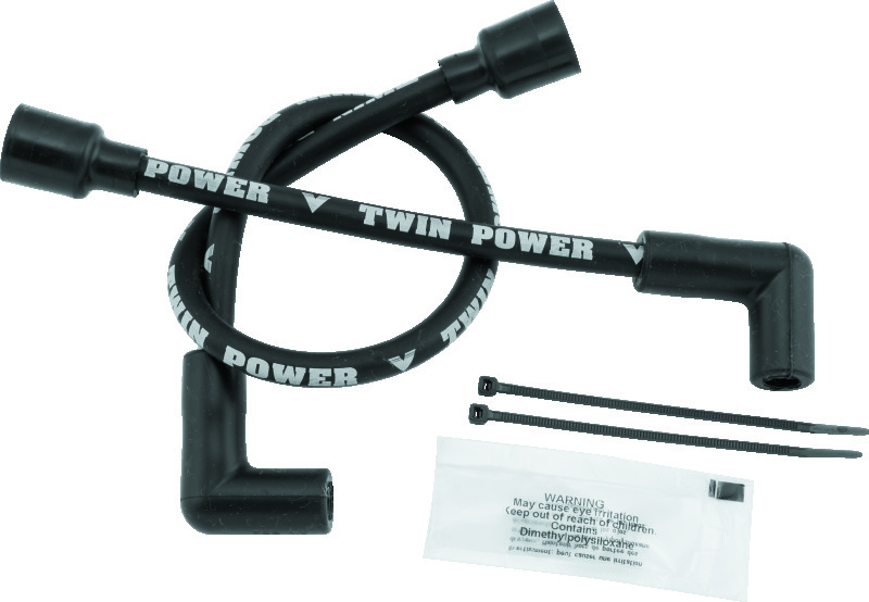 Twin Power 65-79 FL FX 89-99 Softail 91-98 Dyna 65-85 XL Black Ignition Wire Set - 110117