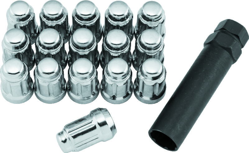 QuadBoss Spline Lug Nuts 12x1.5 - Silver - 608818
