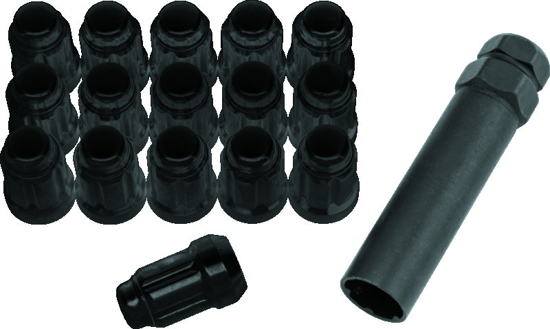 QuadBoss Spline Lug Nuts 12x1.25 - Black - 608817