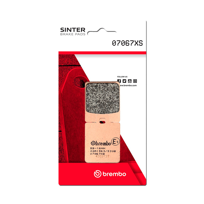 Brembo OE 08-17 Gilera RC Fuoco ie 500cc/06-10 Piaggio Vespa LX 60 250cc Sinter Brake Pad - Front - 07067XS