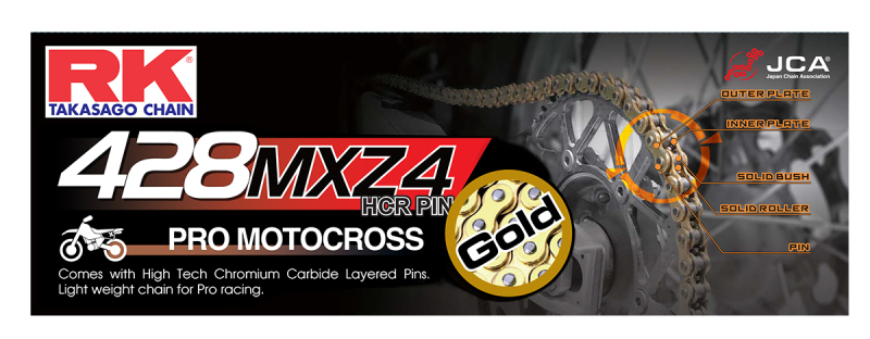 RK Chain GB428MXZ4-120 - Gold - GB428MXZ4-120
