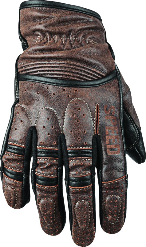 Speed and Strength Rust and Redemption Leather Gloves Brown - Small - 878621