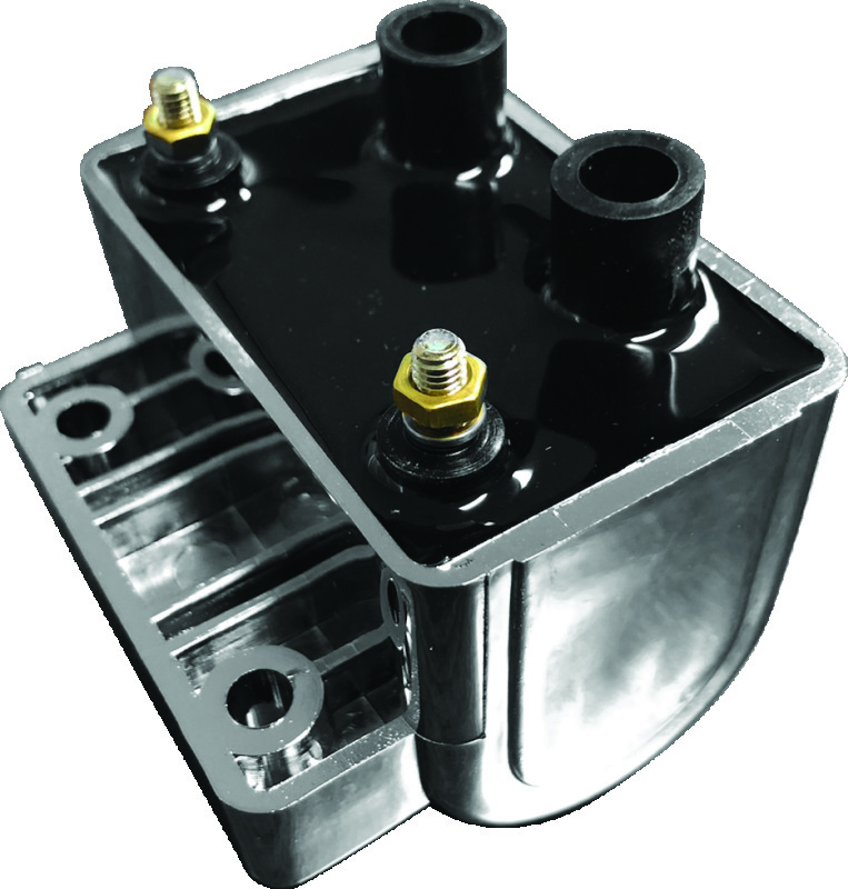 Twin Power 65-79 Big Twin and XL Ignition Coil Chrome Replaces H-D 31609-65A 5 Ohm - 210535