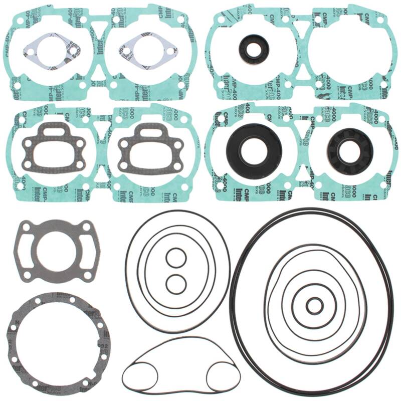 Vertex Pistons 1998/00-01 Challenger Jet Boat Twin Eng 720cc Complete Gasket Kit w/ Seals - 611204