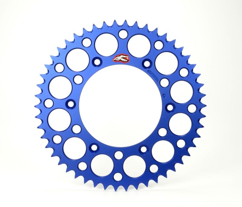 Renthal 99-24 Yam YZ125/X/G/ 250/F/X/450F/FX/ WR250-450F Rear Grooved Sprocket - Blu 520-50P Teeth - 150U-520-50GBBU