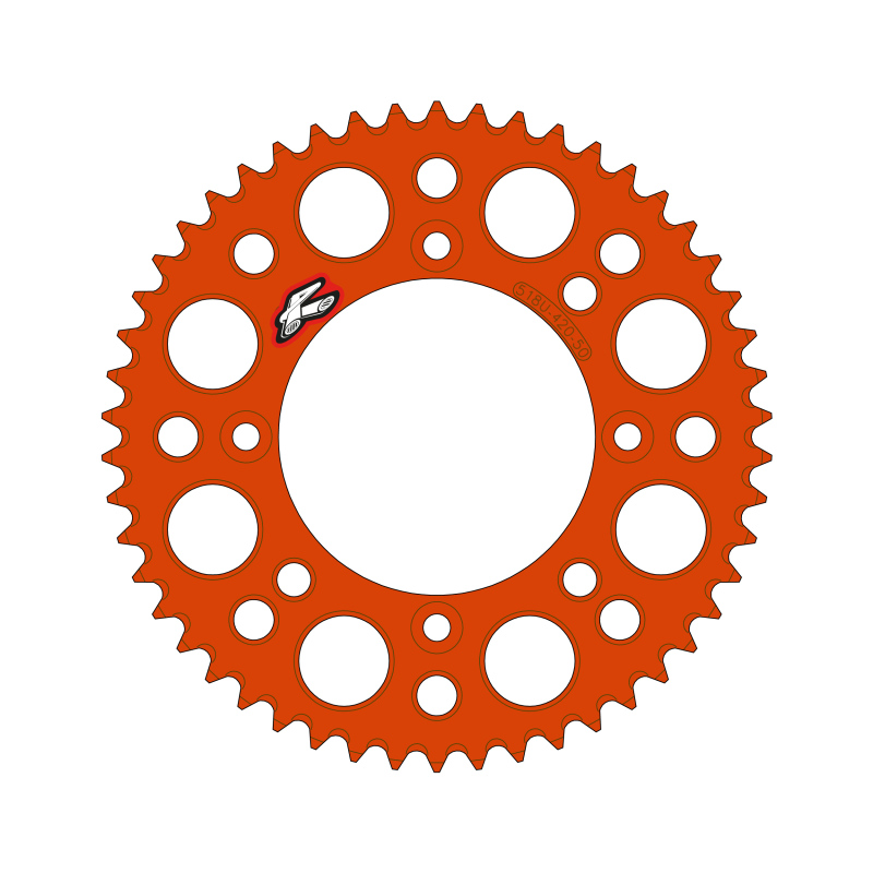 Renthal 2025 KTM 65 Rear Chain Wheel - Orange 420-48GP Teeth - 518U-420-48GPOR