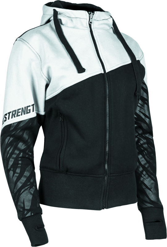 Speed and Strength Cat Outa Hell Hoody White/Black Womens - Large - 884459