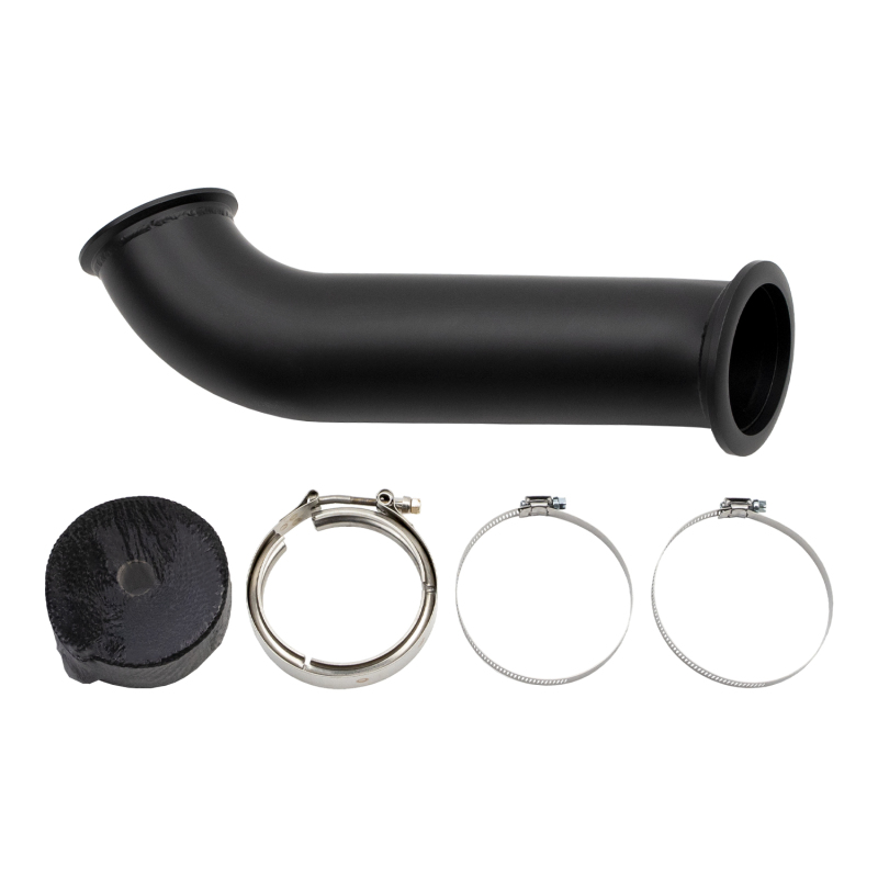 Wehrli 04-07 Dodge Ram Cummins 4in Down Pipe - w/High Mount S400 Turbo & 2nd Gen Manifold - WCF100262